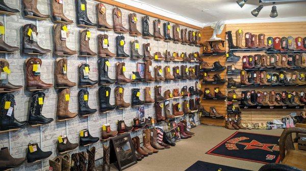 Large selection of boots