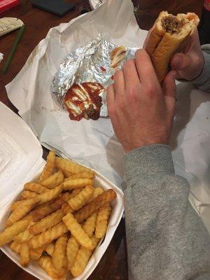 Sexi cheese steak and fries