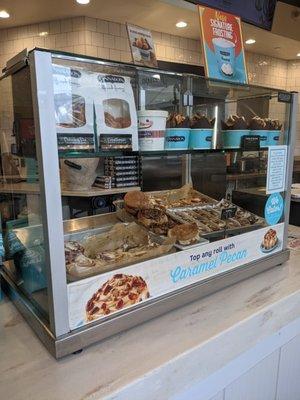 Cinnabon prepackaged buns showcase