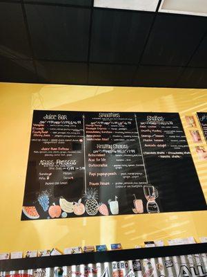 The menu!