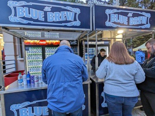 Blue Brew concession stand.