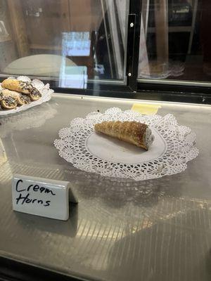 Cream horn and cannolis