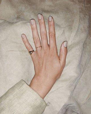 Clean beige nails