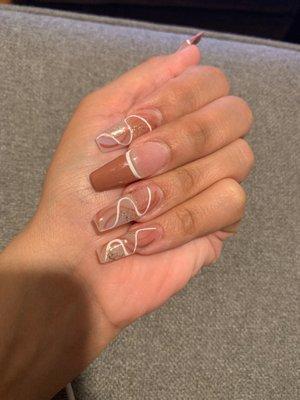 Long acrylic nails