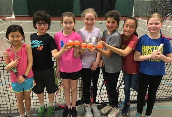 Our Orange Ball Allstars! We have beginner and intermediate level classes for ages 9-10.