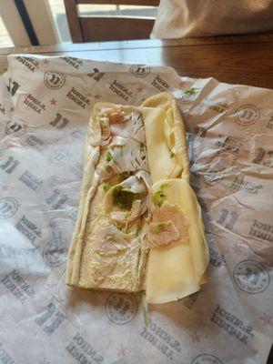 A pretty sad sandwich from Jimmy John's.