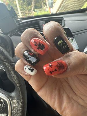 Had my nails done got Halloween.