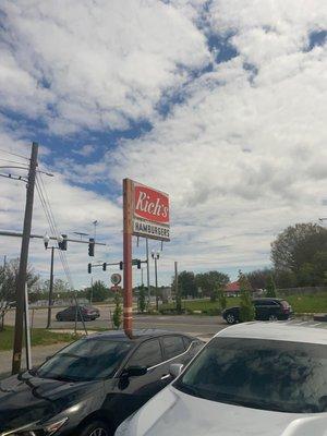 Parking lot and signage