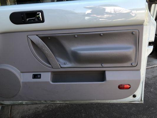 Replaced door panel.