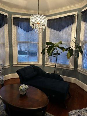 Sitting area in the bedroom