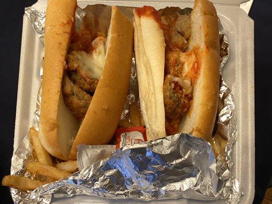 Meatball parm sub