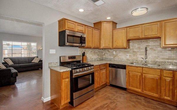 Every speck of food, dust, and fingerprints cleaned from these cabinets - inside and out.