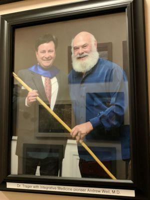 Dr. Trager pictured with Andrew Weil