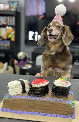 Sushi cake. Yummy!