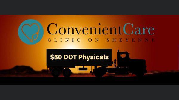 WALK-IN DOT PHYSICALS, ONLY $50!!