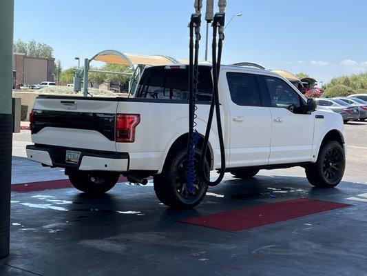 F150 Platinum car wash.