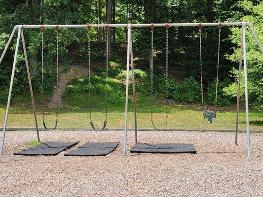 These swings today,  would take the skin right off your legs!