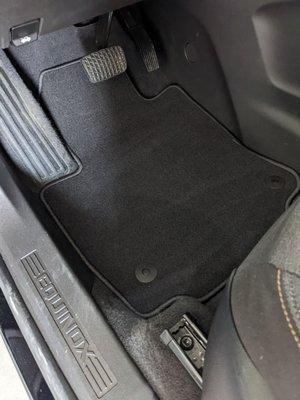 New driver side floor mat. Keep in mind, Karl Chevrolet provided me with a complete set of front and rear floor mats.