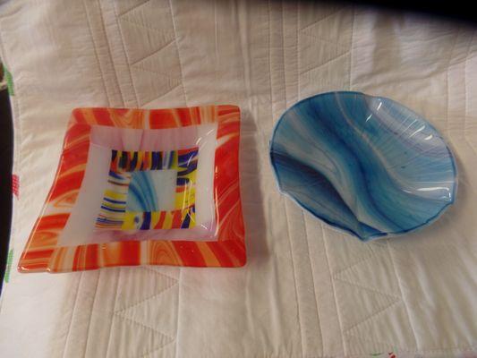 Fused glass bowls