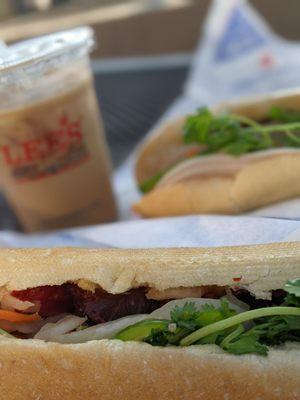 #6 BBQ pork (and #14 with Iced Vietnamese coffee in the back)