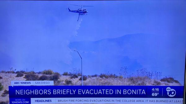 News report of the quarry fire in Bonita, which I'm not sure is actually Spring Valley.