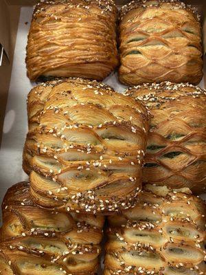 Hash Brown Croissants and thee BEST spinach and feta had to get 4 of those cause I don't like to share!