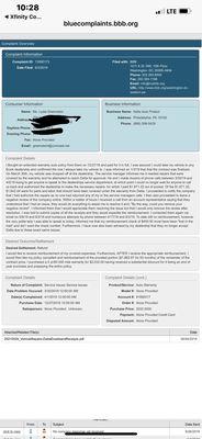 BBB Complaint