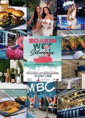 Lit pool party with amazing food  I booked my VIP Cabana by texting "Pool Party" to 678-404-6060 And also followed @VIPreservations on IG.