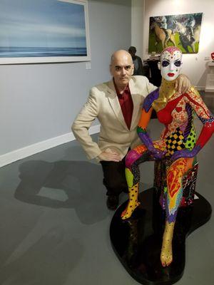 Bill Lewis of Fort Lauderdale checking out The Heart of Delray Gallery in Delray Beach, Florida.