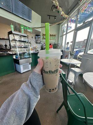 Original Thai coffee with boba