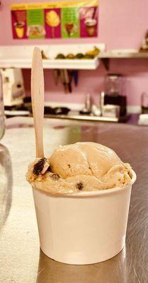 Rum and raisin ice cream - single scoop