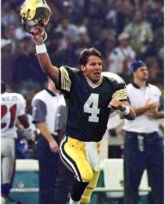 Brett Favre after the Packers won Super Bowl XXXI in 1997 (1996 season).