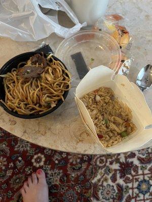 35. Beef Lo Mein and fried rice