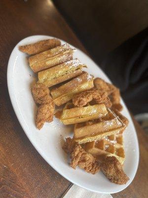 Chicken and waffles- so dry. Don't get it