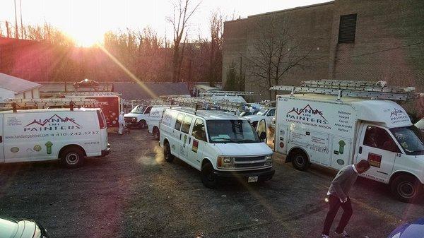 Our fleet of professional paint vehicles.