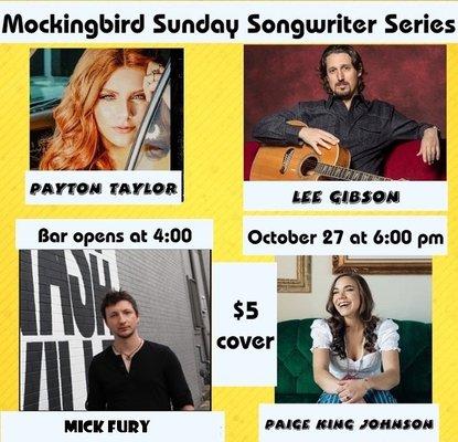 Songwriters Night Lineup