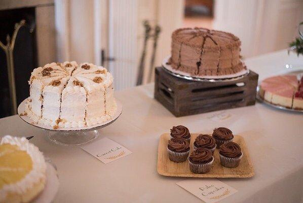 Carrot cake and choc fudge!