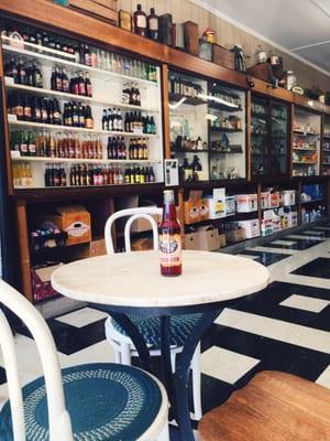 Cute little ice cream tables from which to drink some seriously delicious and crazy cheap milkshakes