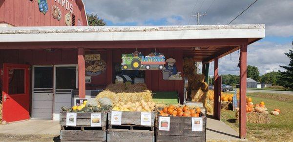 Pumpkins sold by the pound