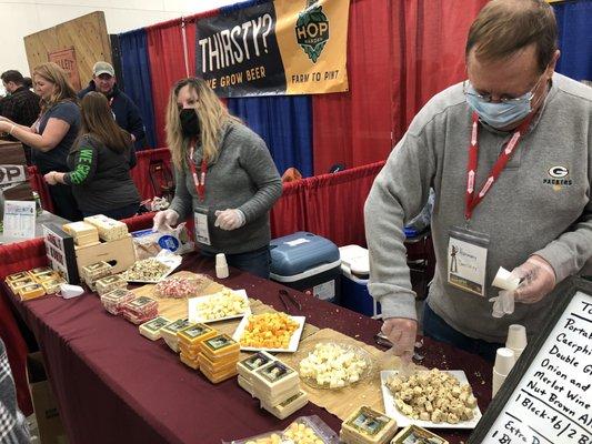 This was arguably the biggest cheese tasting station- small cups of cheese cubes that you had to stand in line for.