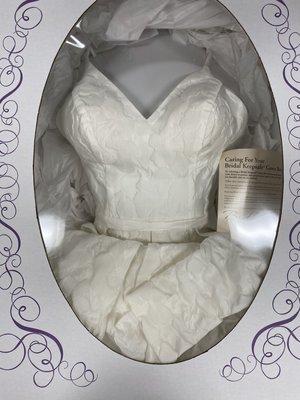 Wedding gown cleaning and preservation