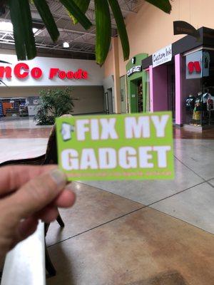 Fix My Gadget Business is next to Winco Foods. So easy to park and access the store.