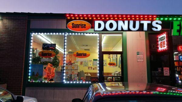 Outside of Sunrise Donuts. Not sure why this place is reported as closed.