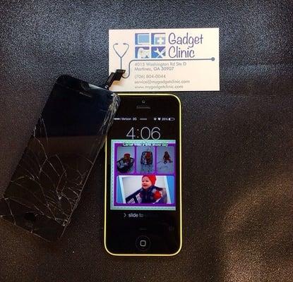 #iPhone5c #PhoneRepair #ScreenRepair #GadgetClinic #CrackedScreen #AugustaGA #RepairStore