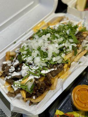 Carne Asada nacho fries