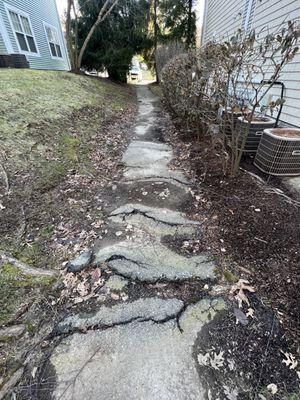 Walking paths that tenants must endure.