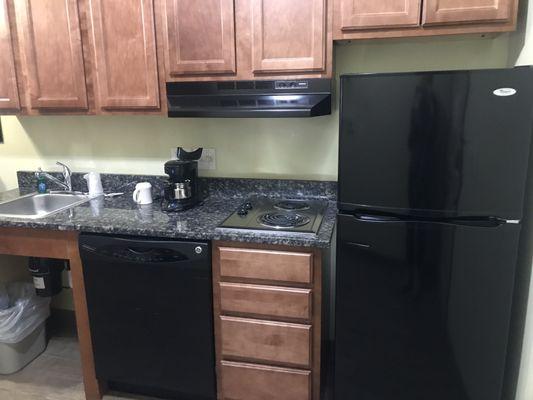 Kitchen, dishwasher, cooktop, fridge (we turned it off at night because it was noisy and we weren't using it anyway)