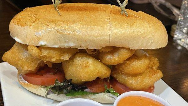 Shrimp po'boy.