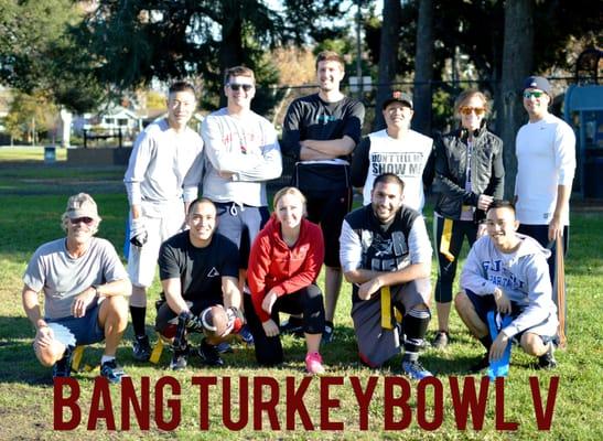 Our staff at the annual Turkey Bowl flag football game.