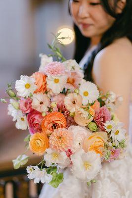 Colorful bridal bouquet